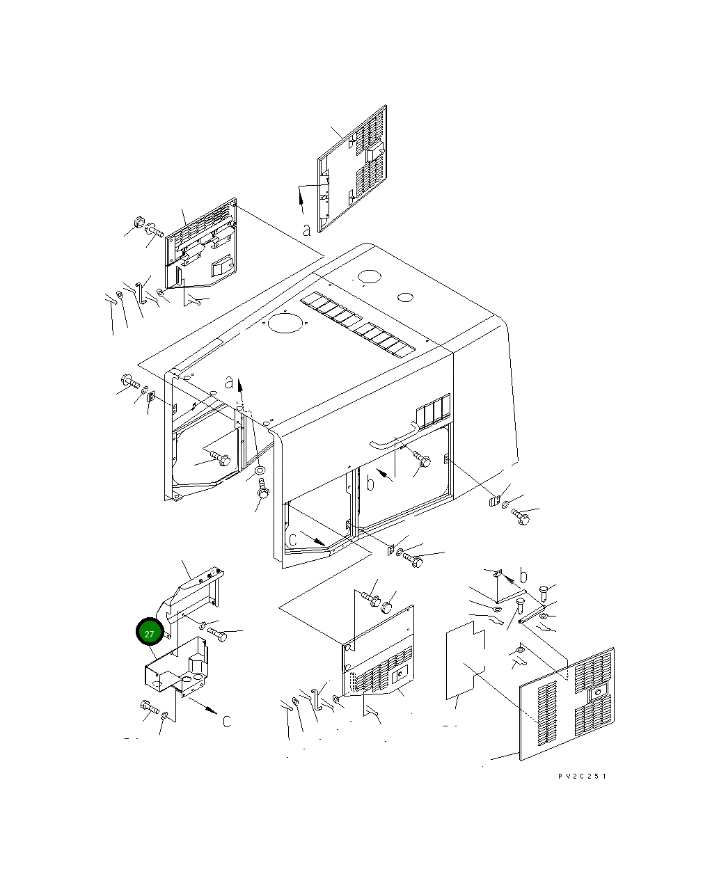 Крышка 425-S05-2731  Komatsu