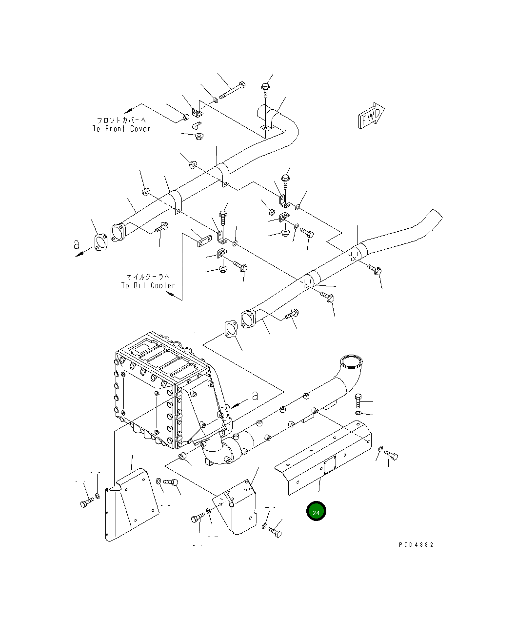 Крышка 6152-15-4160  Komatsu