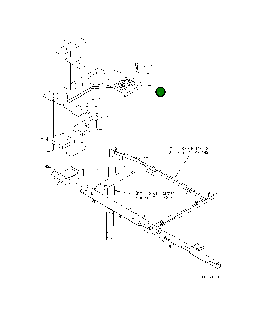 Крышка 22U-54-27633 Komatsu
