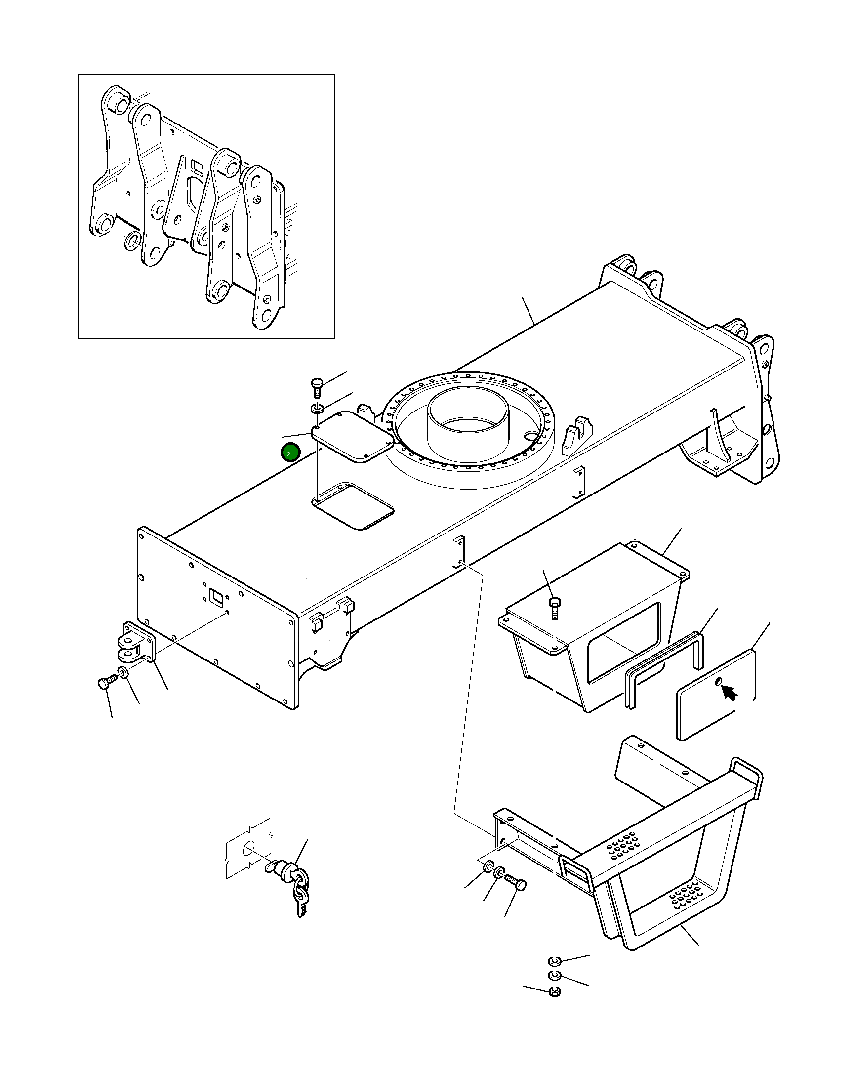 Крышка 21D-47-11160 Komatsu