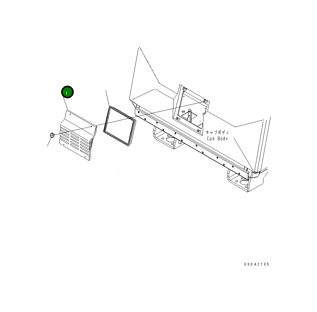 Крышка 561-07-82712  Komatsu