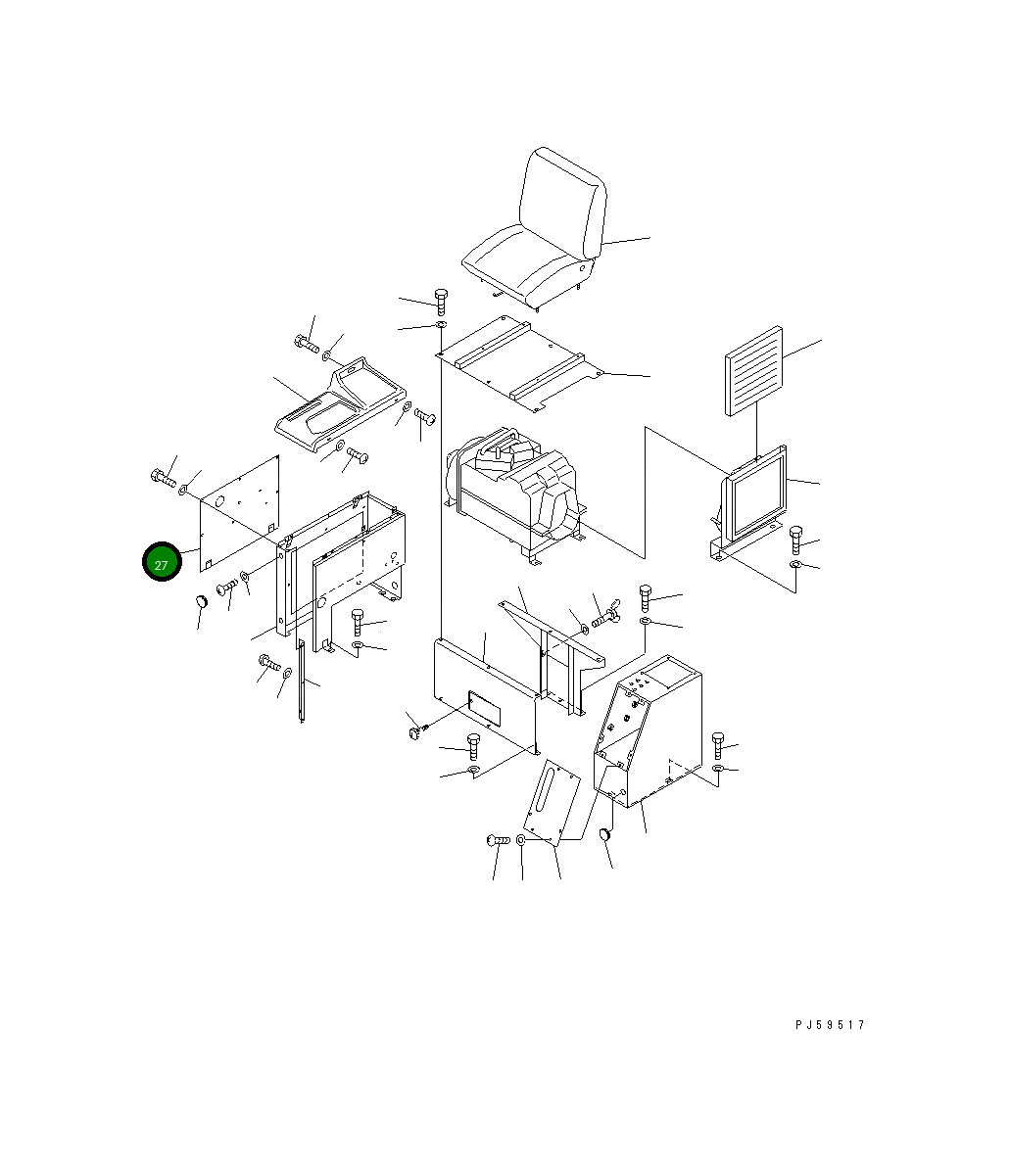 Крышка 23B-54-12240 Komatsu