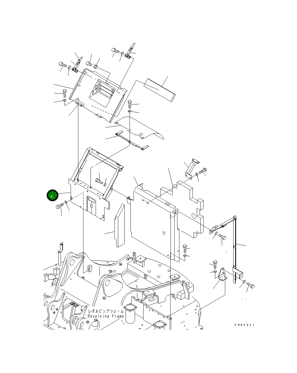 Крышка 22U-54-11515  Komatsu