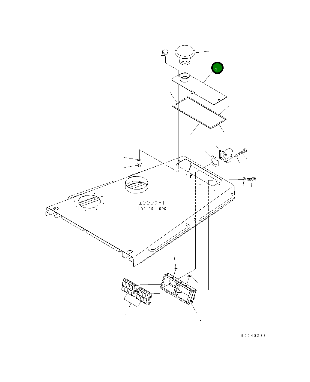 Крышка 195-54-81950 Komatsu