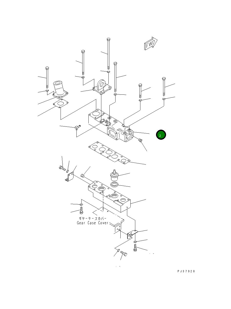 Крышка 6162-13-6521 Komatsu