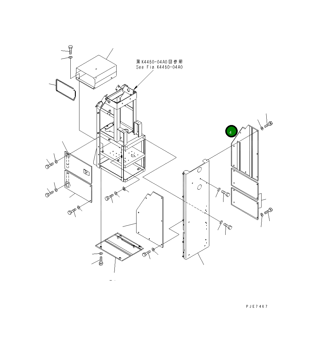 Крышка 427-54-24431 Komatsu