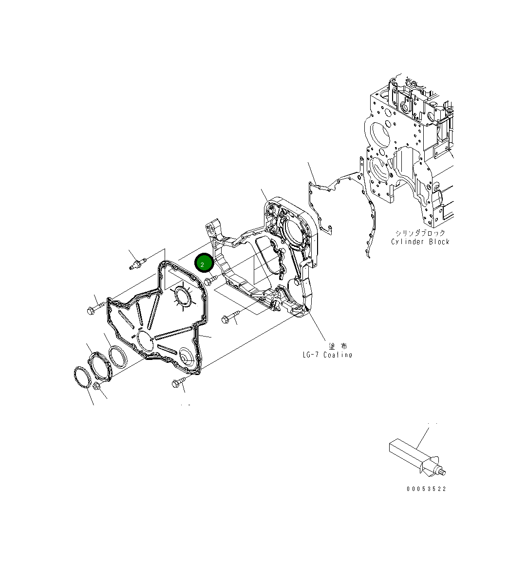 Болт 6742-01-0540  Komatsu