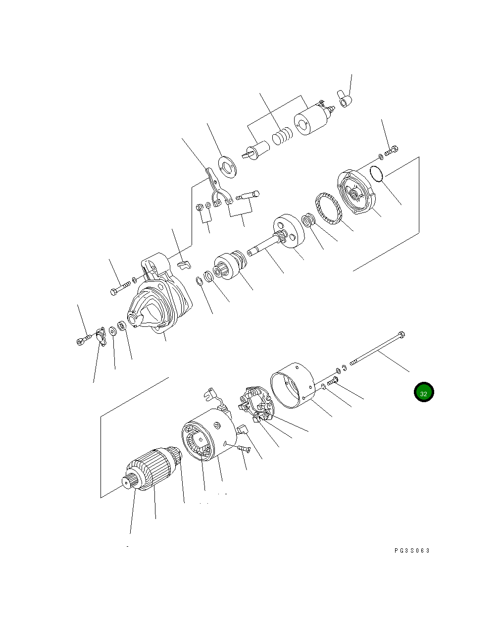 Болт YM121254-77770  Komatsu