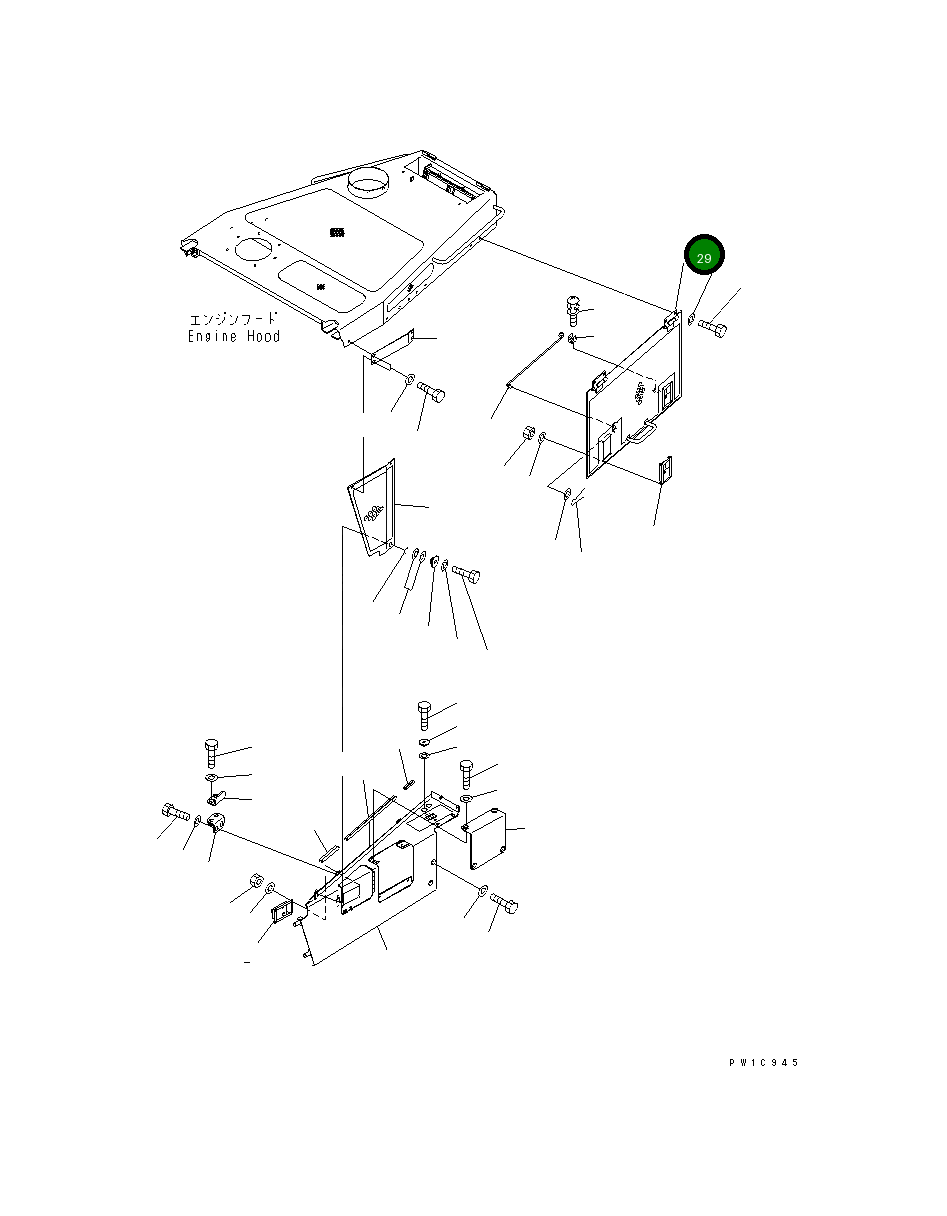 Крышка 195-54-75531 Komatsu