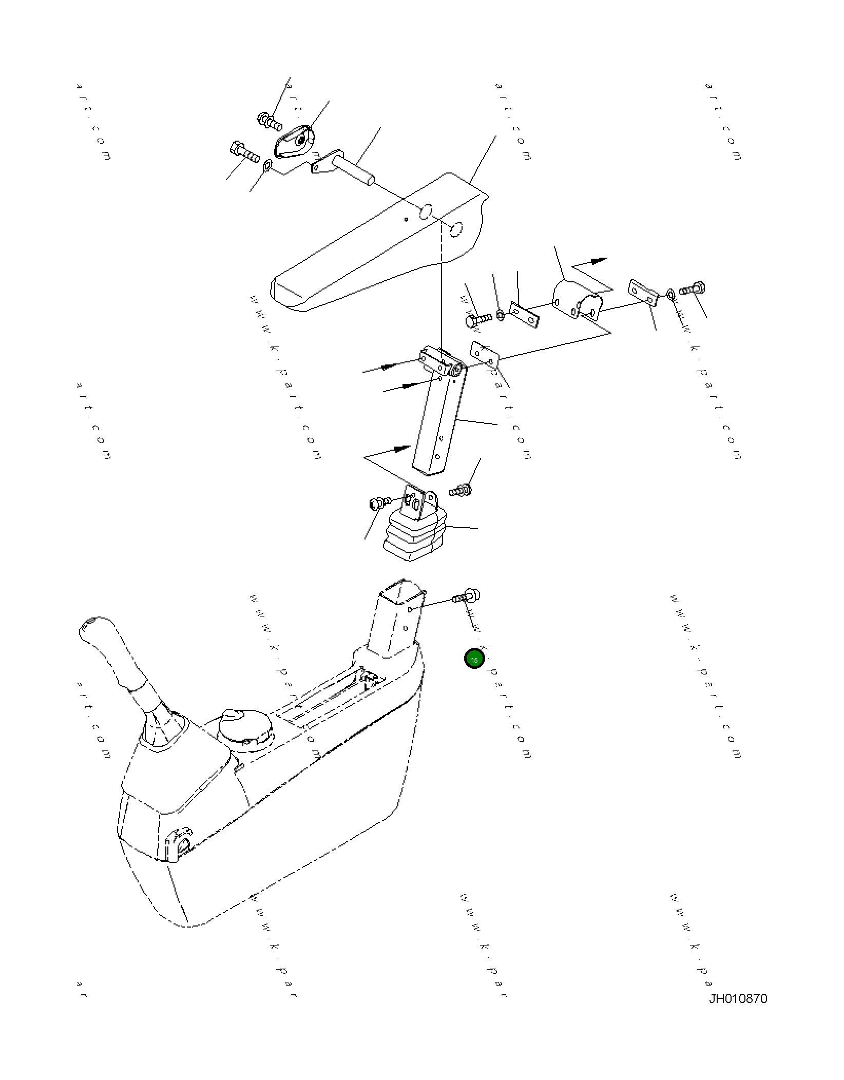 Болт 01026-A0825 Komatsu
