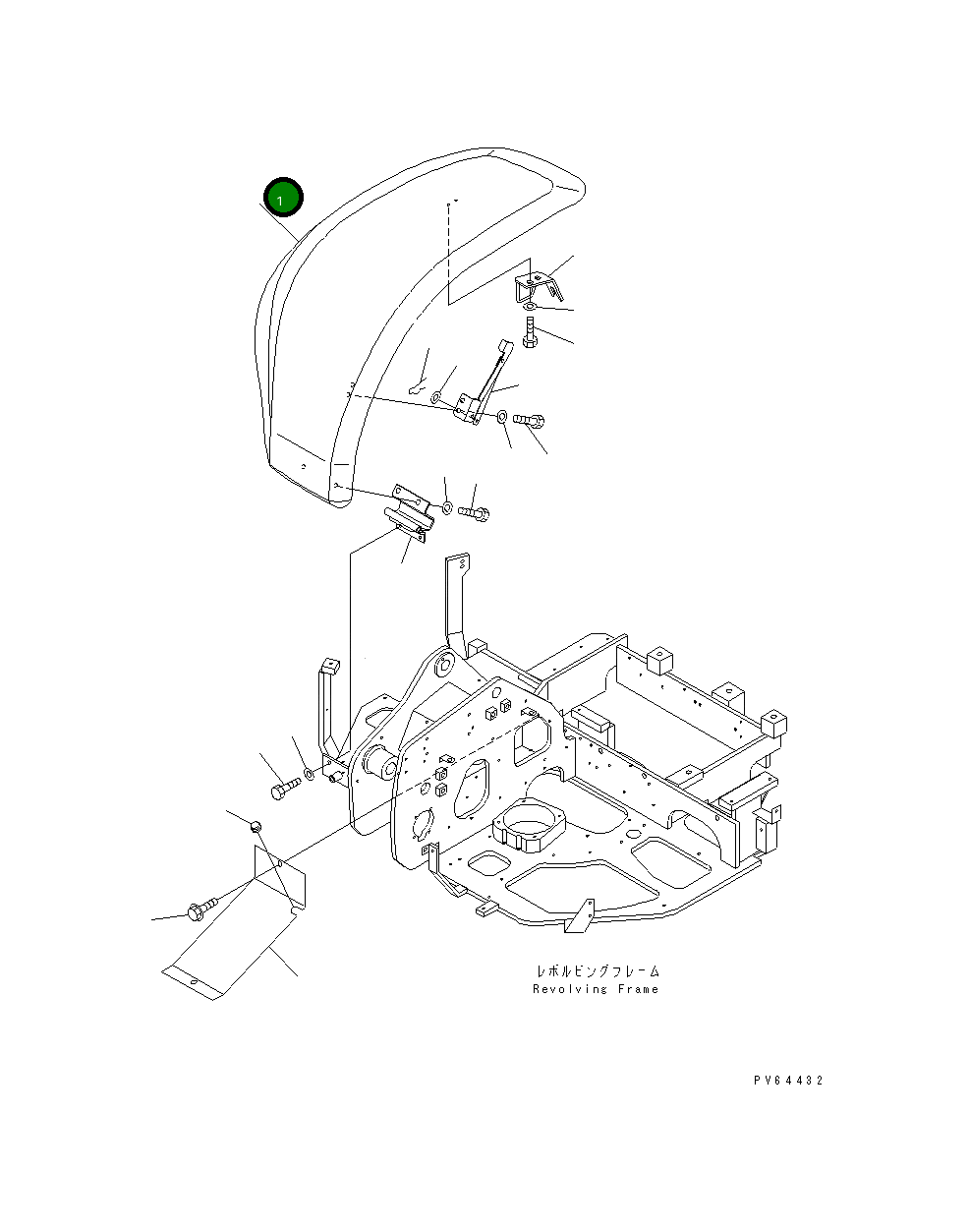 Крышка 20C-54-31411  Komatsu