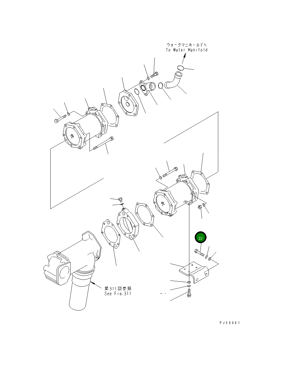 Болт 02010-30822 Komatsu