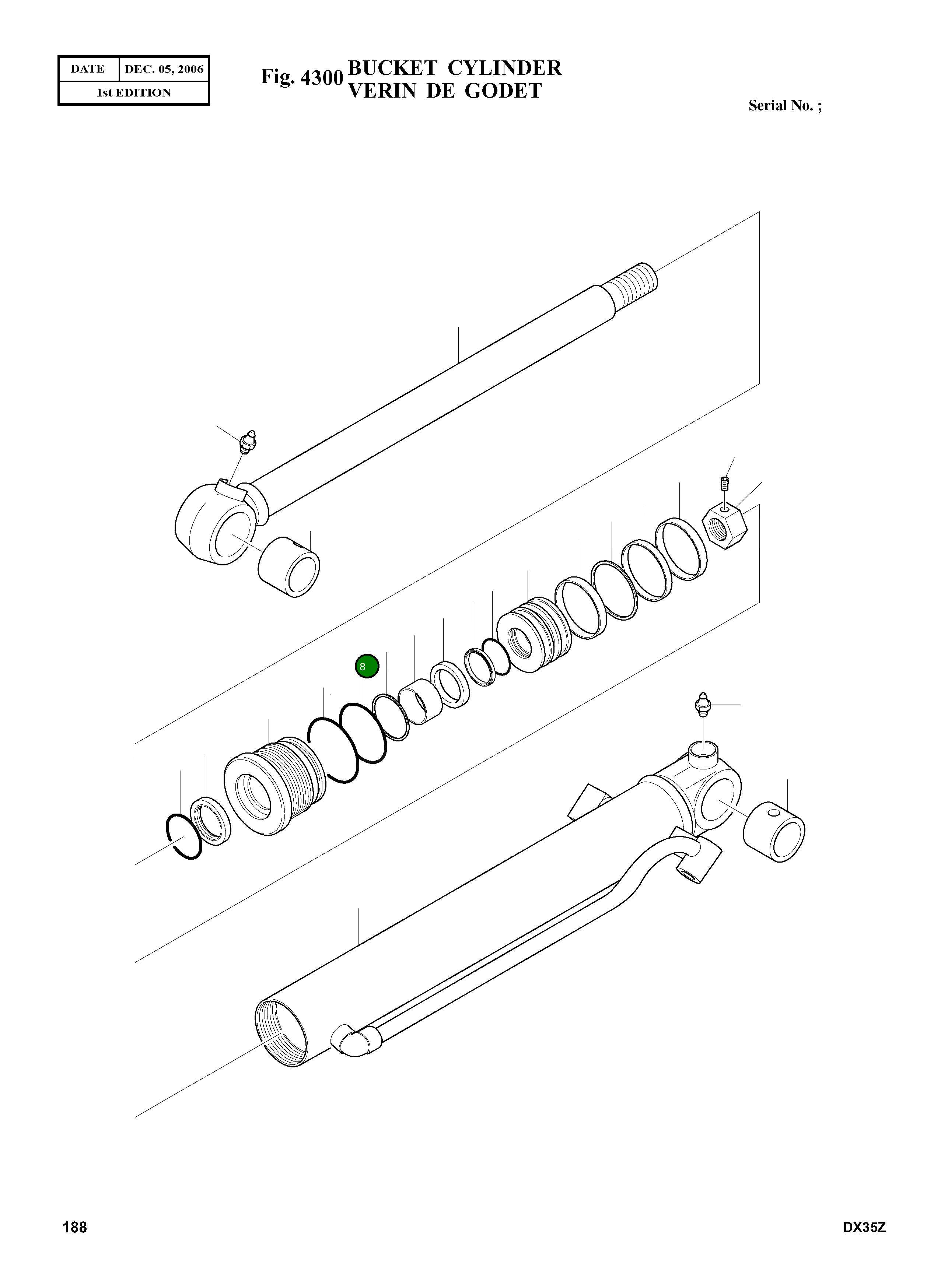 Кольцо уплотнительное (O-Ring) S8010651 Komatsu