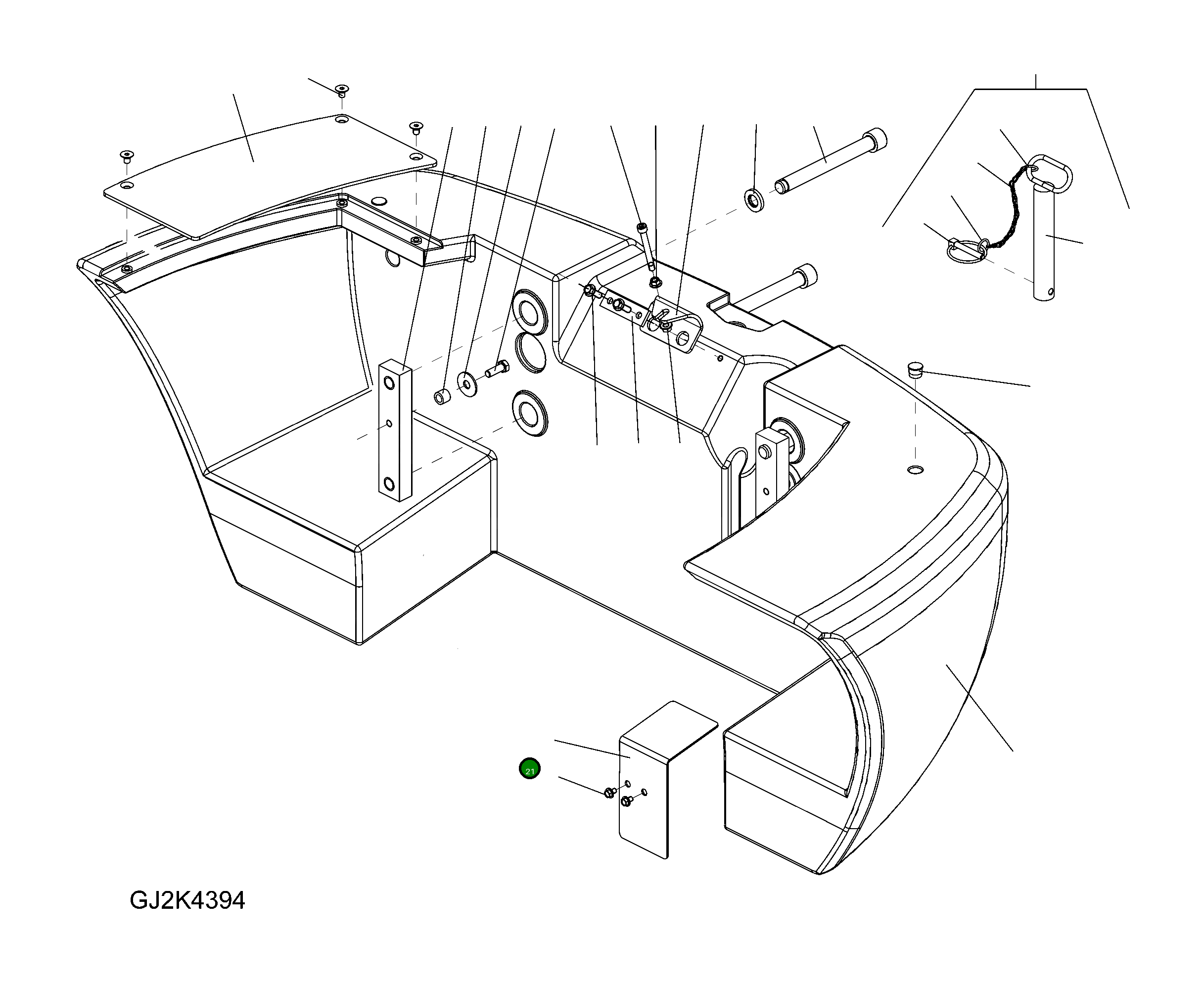 Крышка 42W-46-25A50 Komatsu
