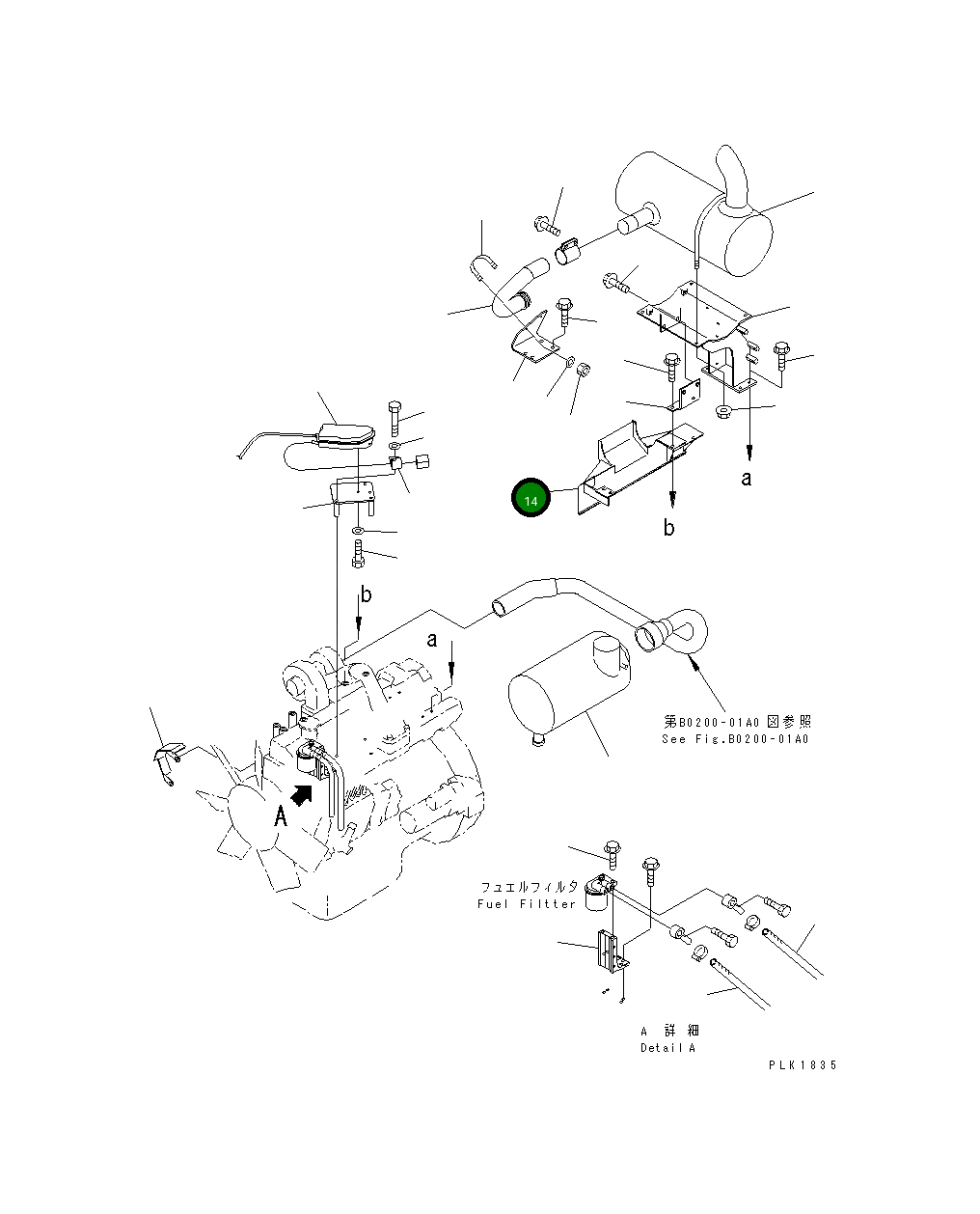 Болт 13S-54-11861 Komatsu