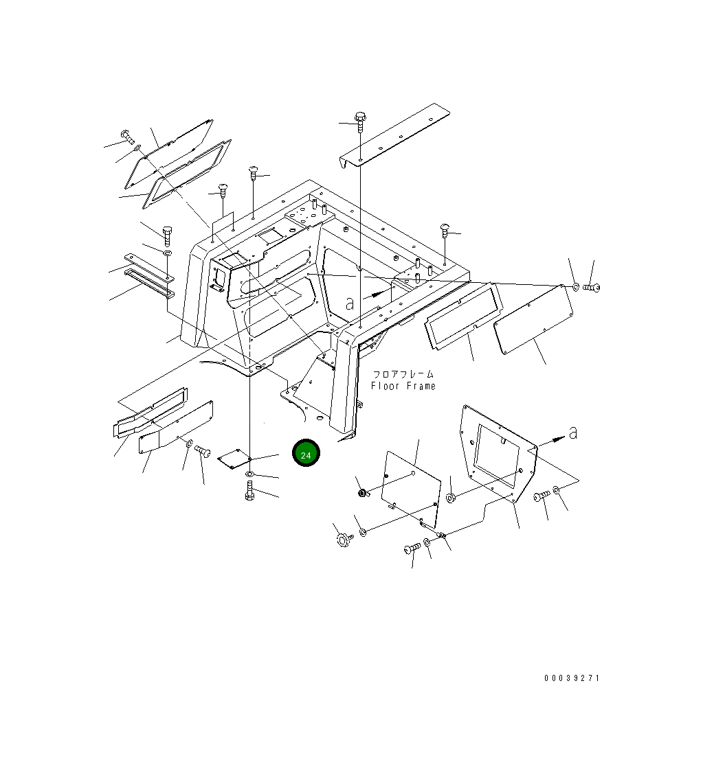 Крышка 14X-43-34280  Komatsu