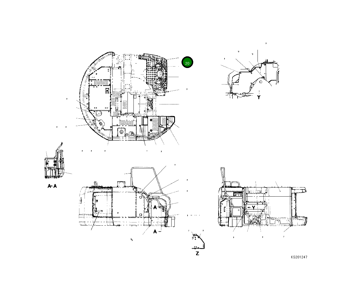 Крышка 22B-914-8190 Komatsu