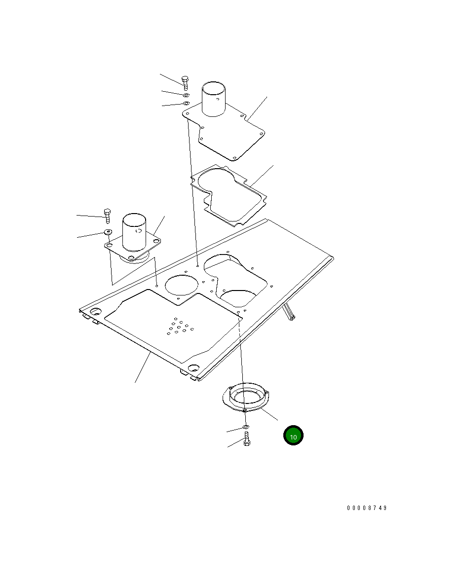 Крышка 14X-54-32660 Komatsu