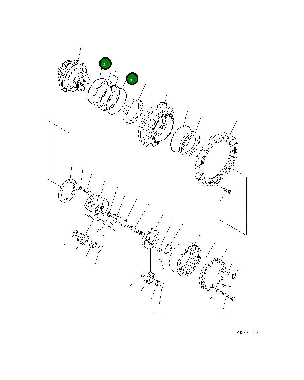 Кольцо 144-873-3430  Komatsu