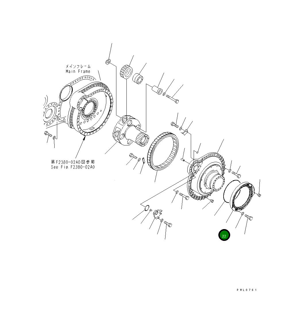 Крышка 198-27-45540  Komatsu