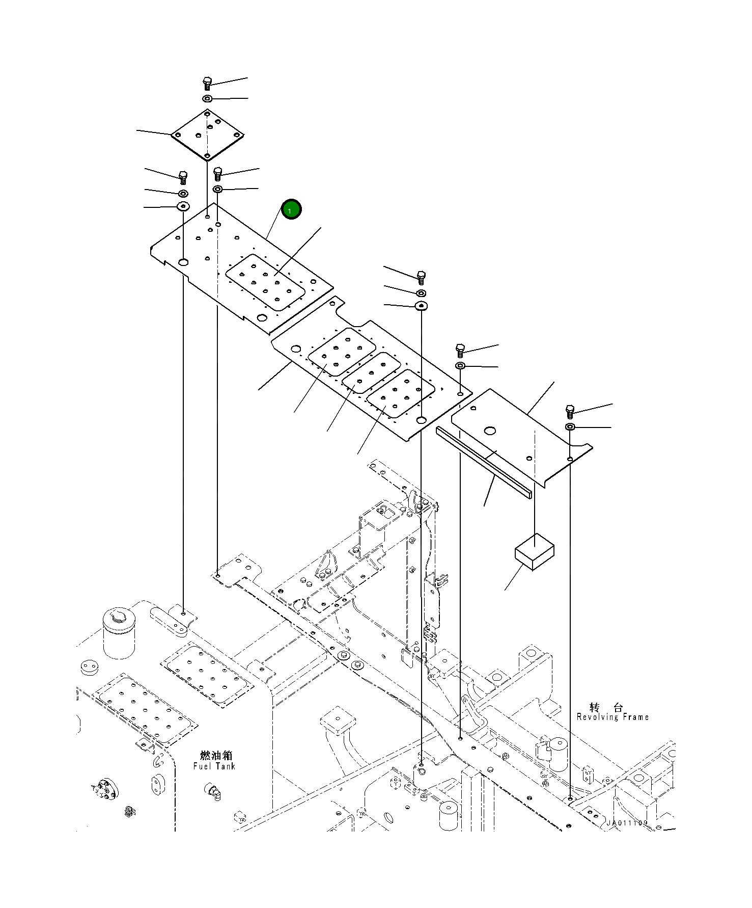 Крышка 203-54-11630 Komatsu