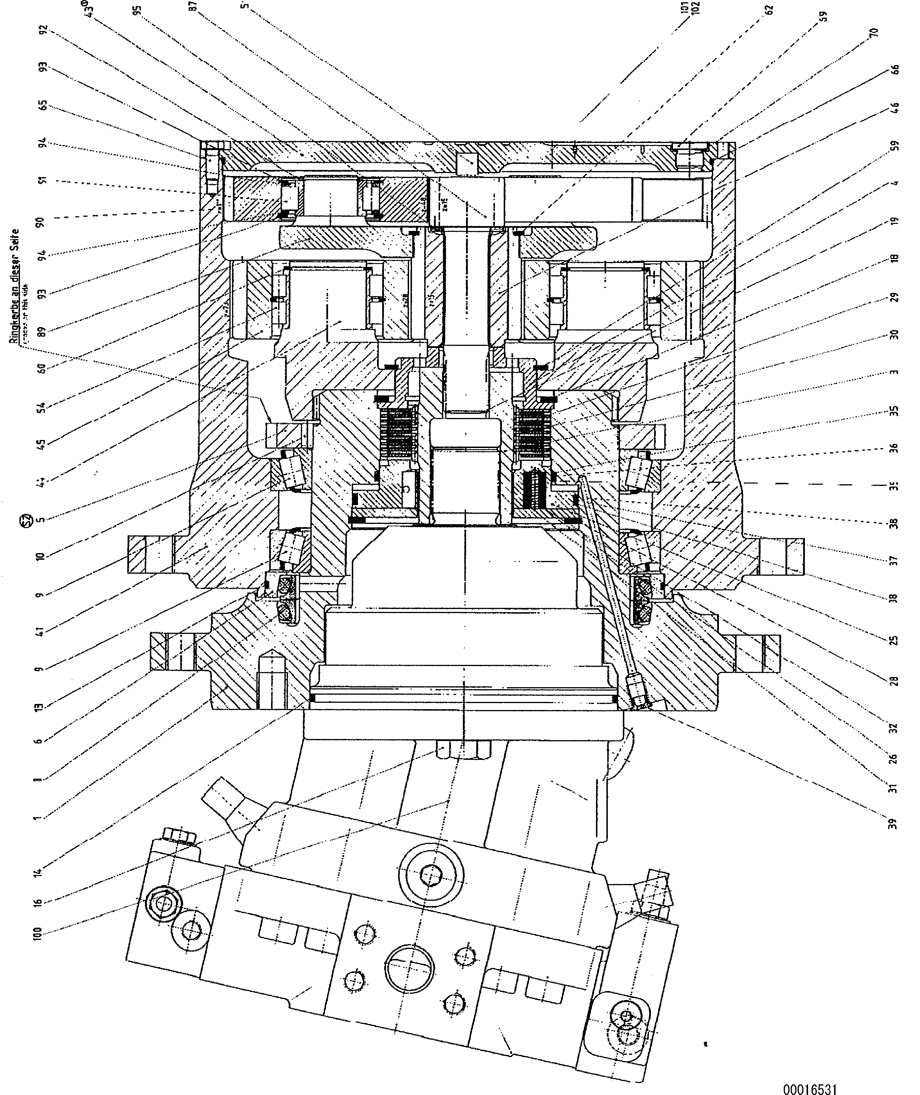 Кольцо UC16452289  Komatsu