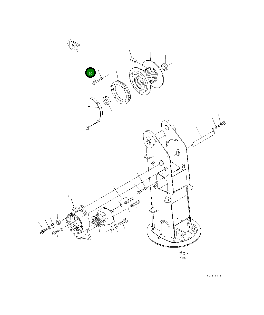Болт MH21079-08018 Komatsu