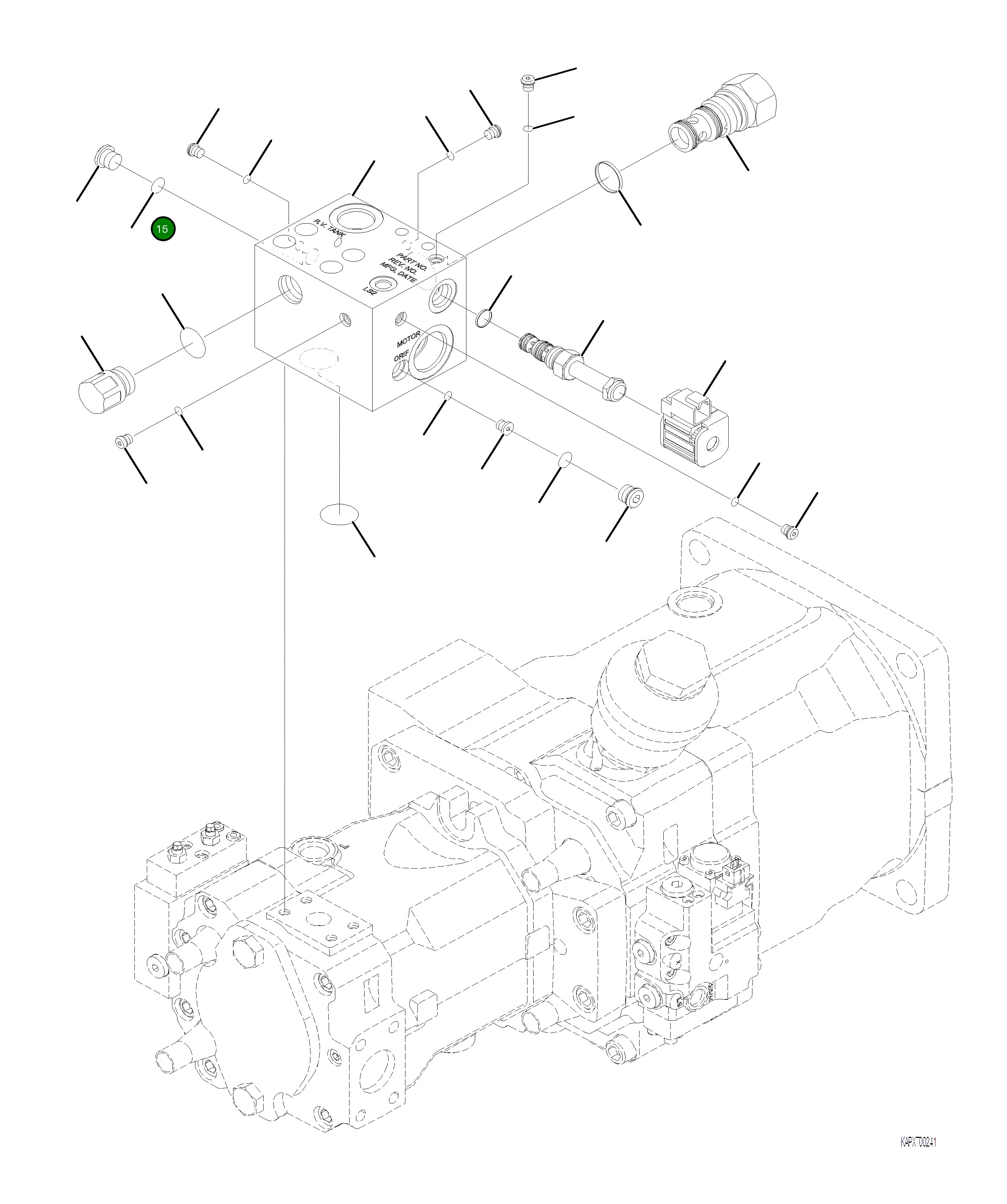 Кольцо уплотнительное (O-Ring) 2A6-62-A0180 Komatsu