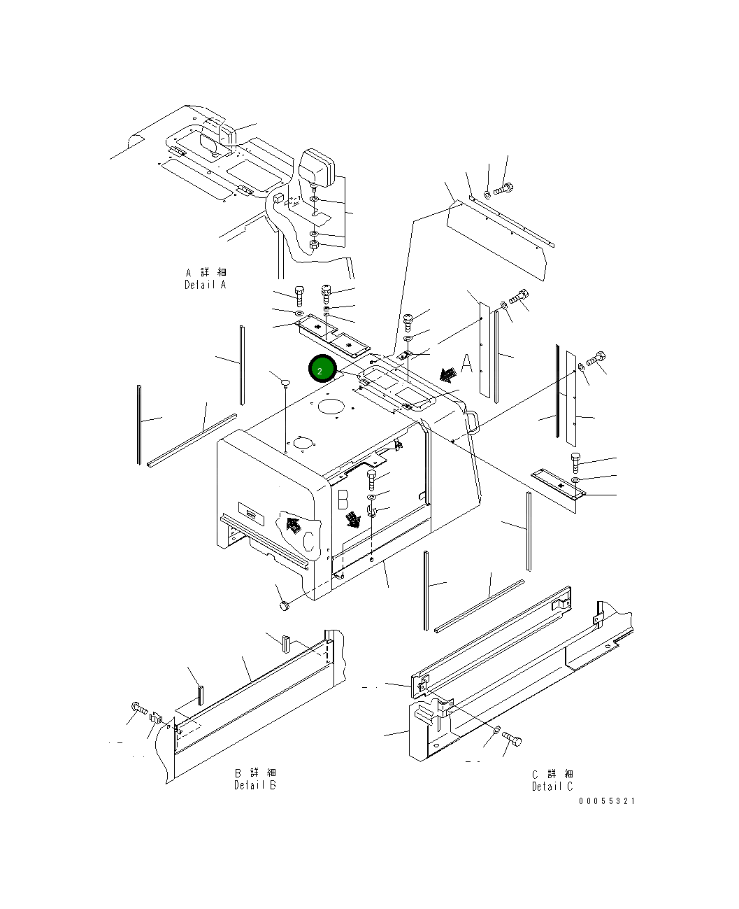 Крышка 415-54-22970  Komatsu