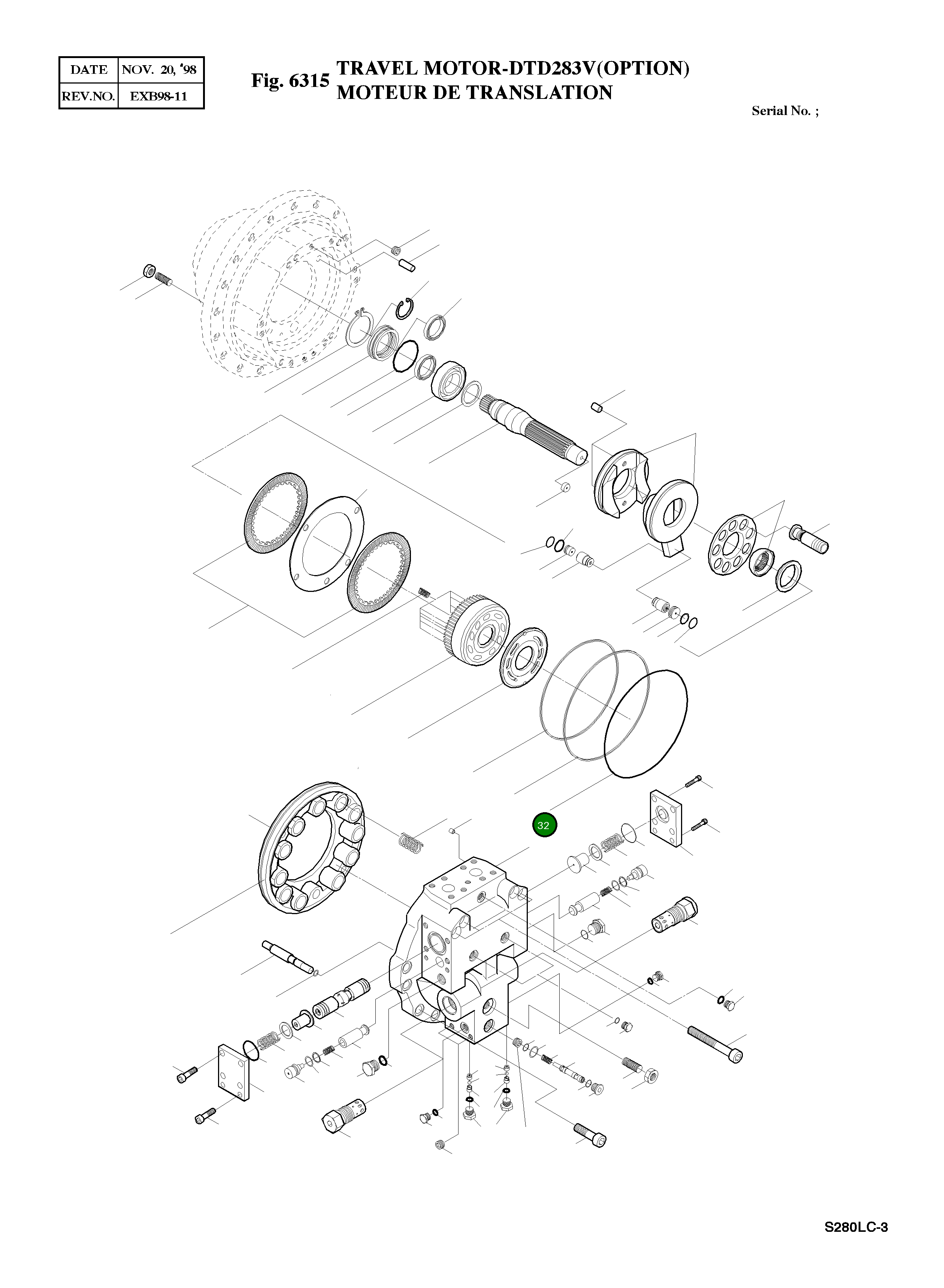 Кольцо уплотнительное (O-Ring) 2180-8003B Komatsu