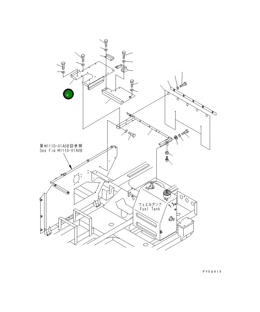 Крышка 13S-54-16130  Komatsu