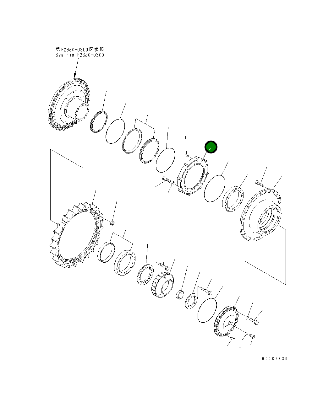 Крышка 195-27-34381 Komatsu