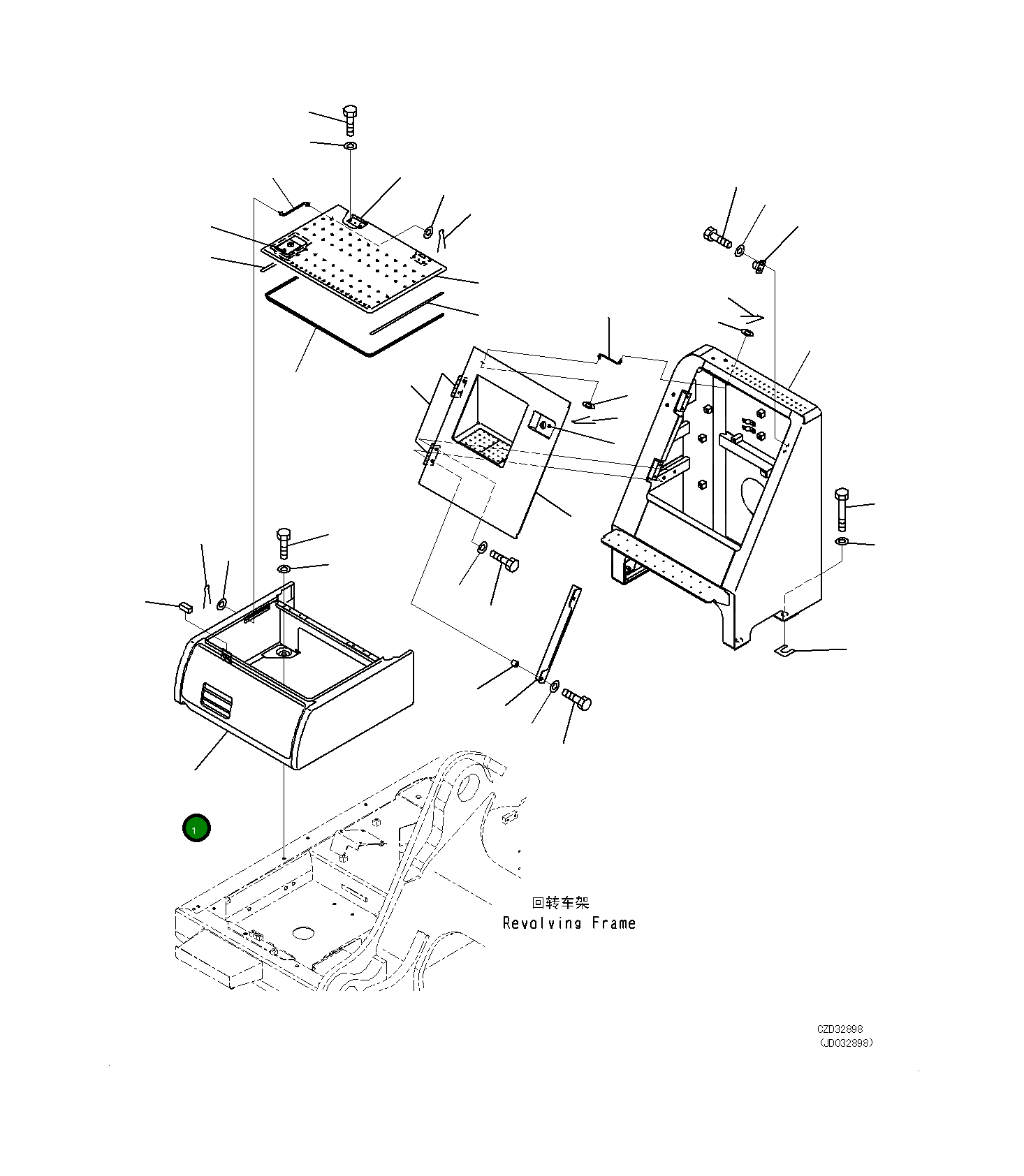 Крышка 21M-54-22310 Komatsu