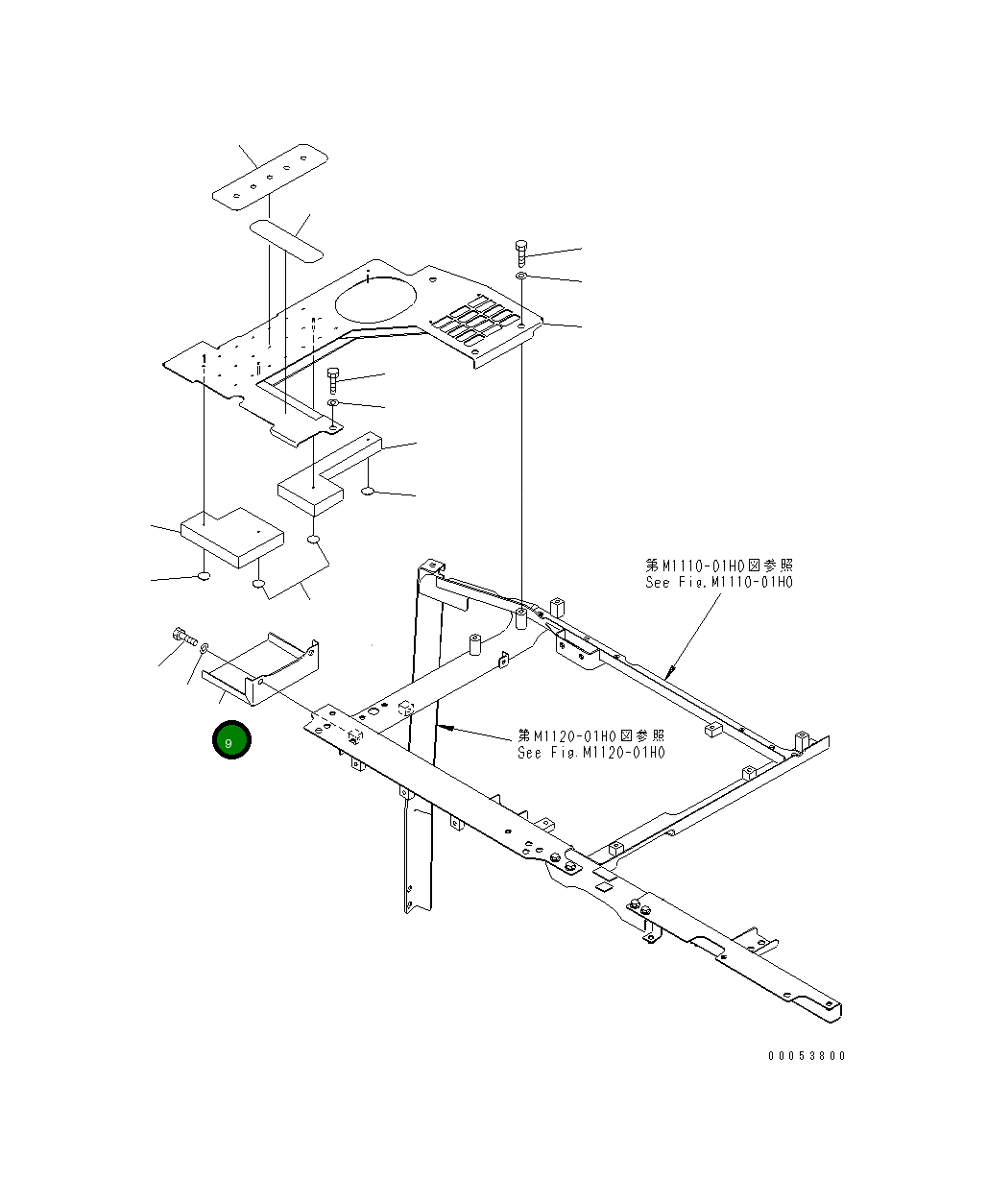 Крышка 22U-54-28610  Komatsu