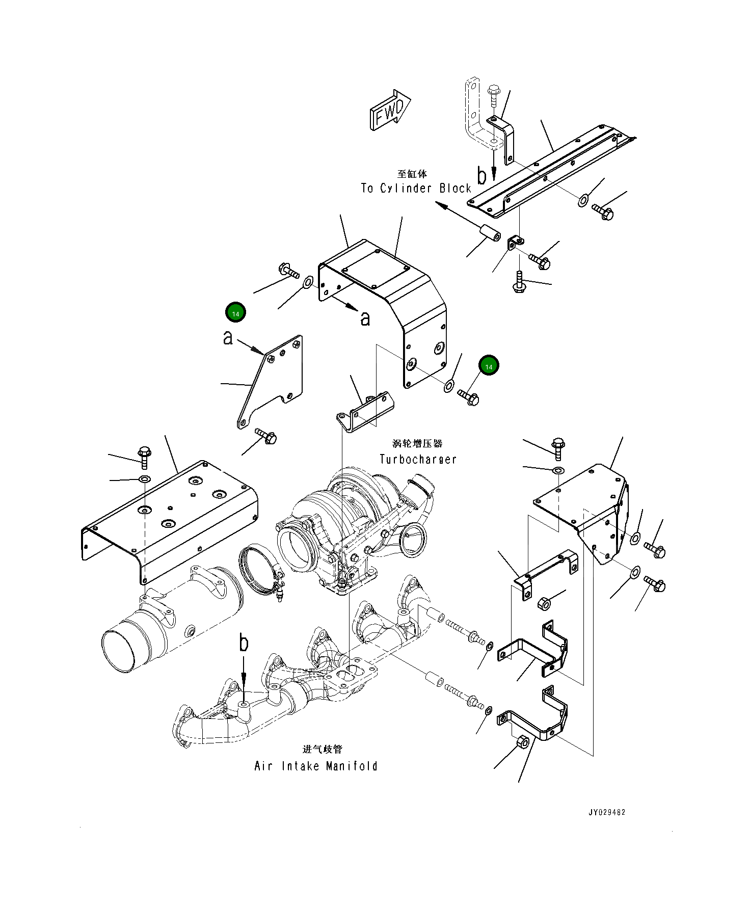 Болт 01010-10816  Komatsu