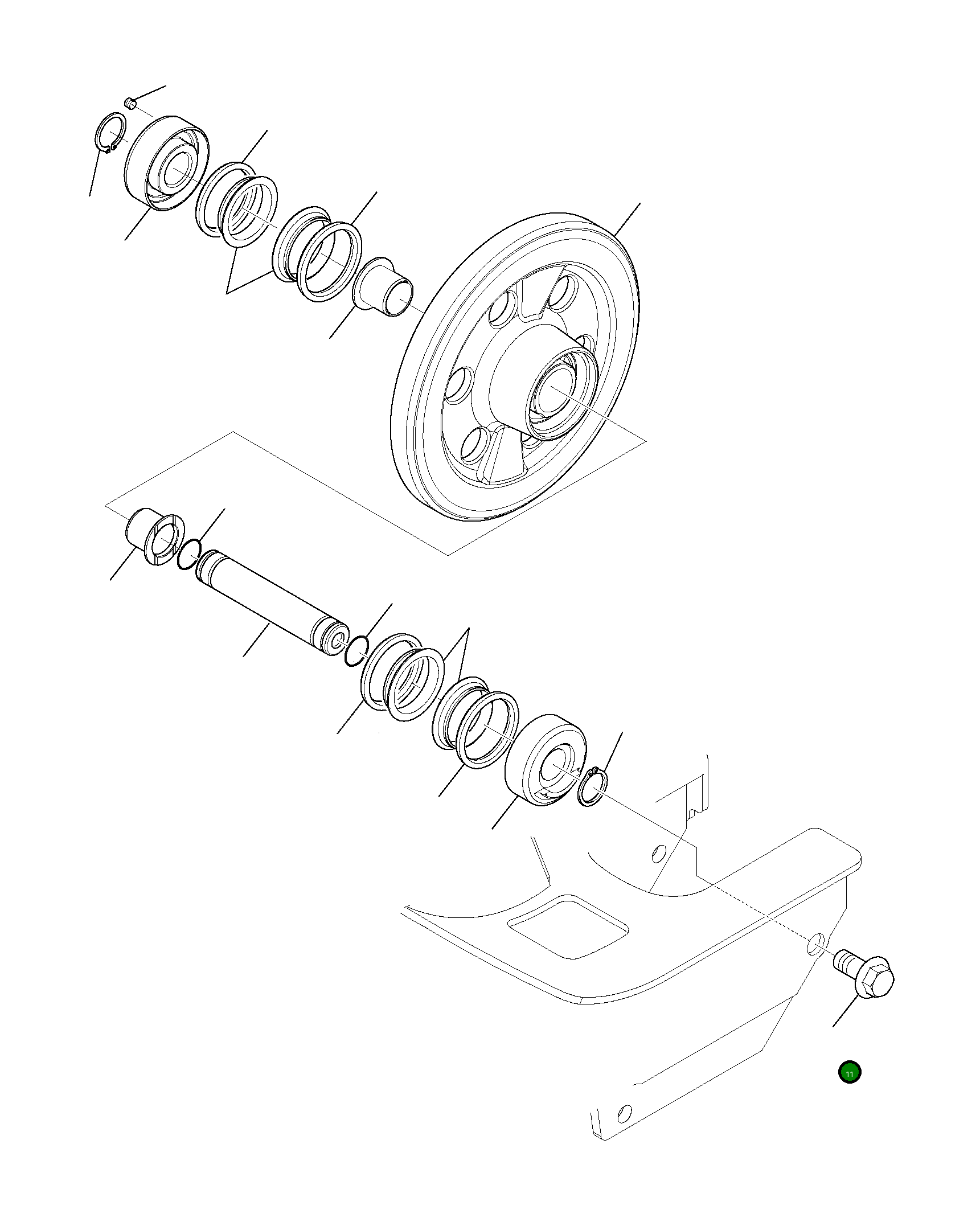 Болт 37C-22-11640  Komatsu