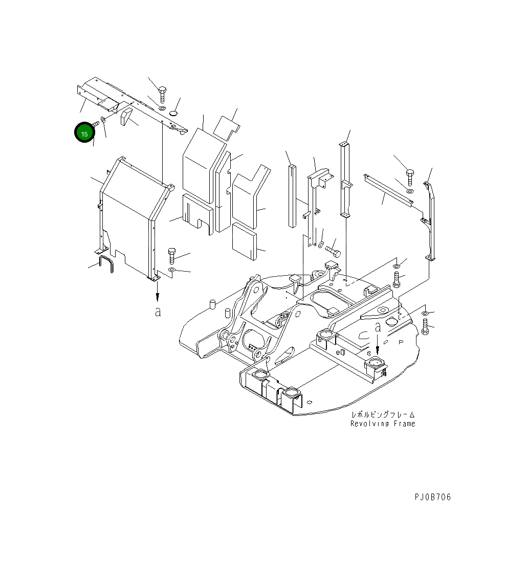 Крышка 22B-54-19141YN Komatsu