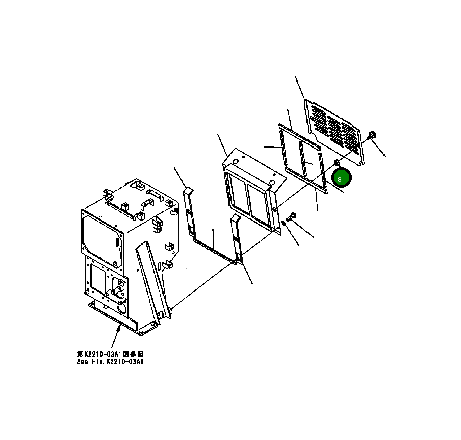 Крышка 17A-Z11-7240 Komatsu