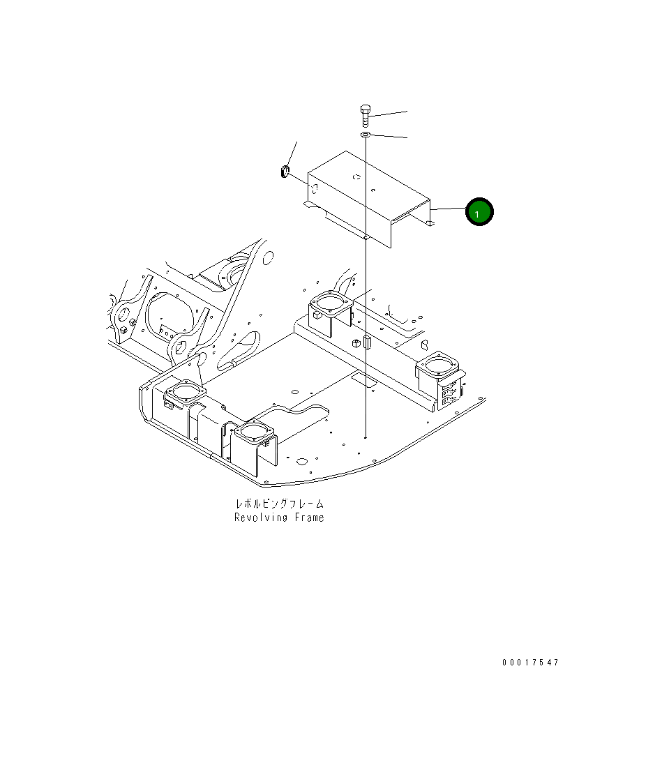 Крышка 22B-54-19231 Komatsu