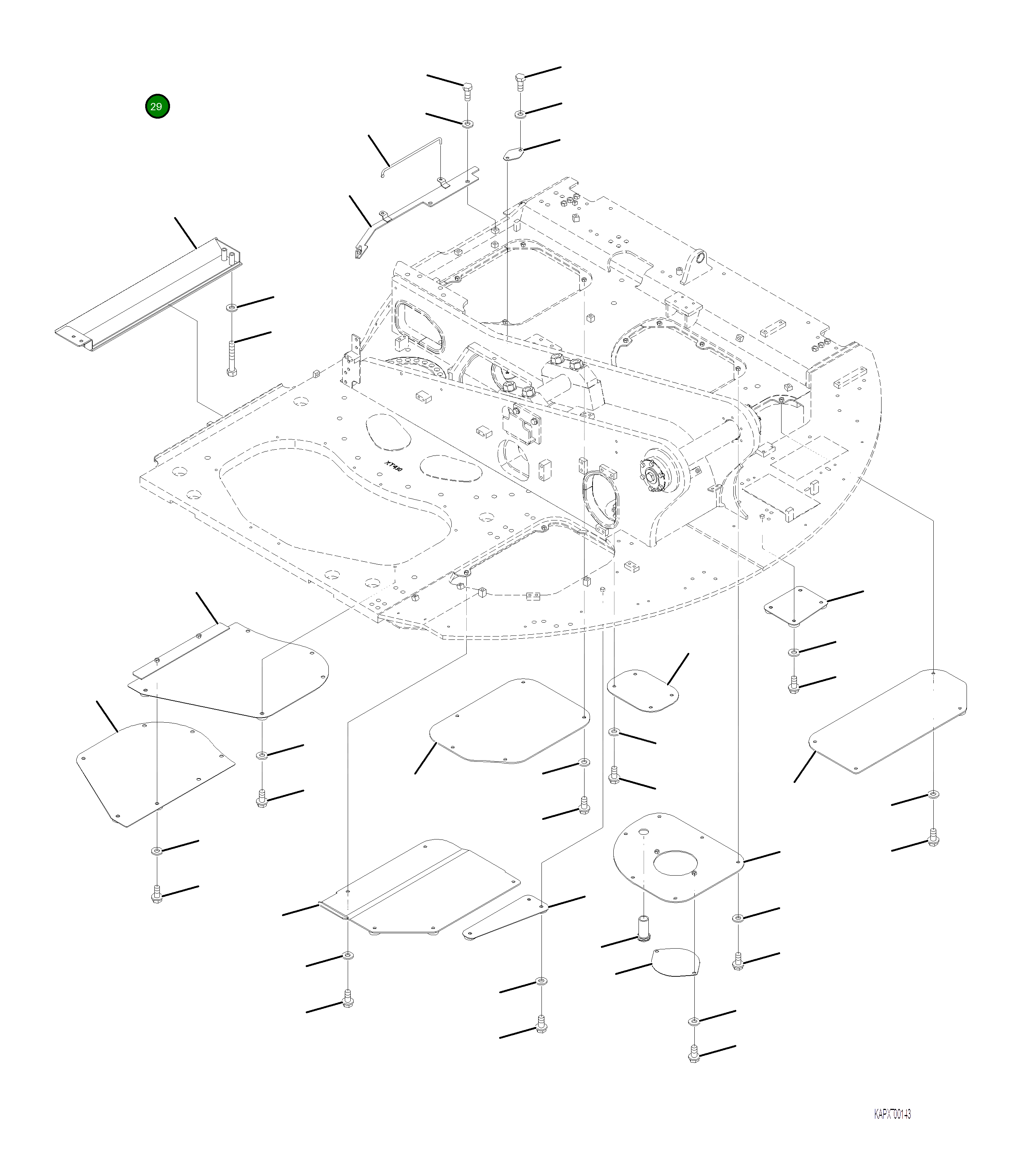 Крышка 4A1-54-24761 Komatsu