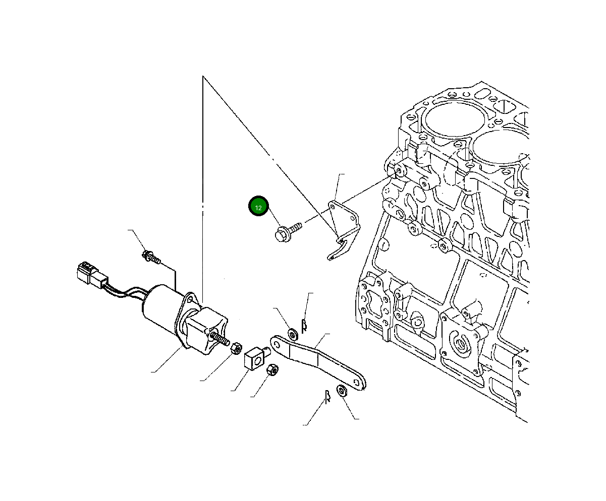 Болт YM20106-080162 Komatsu