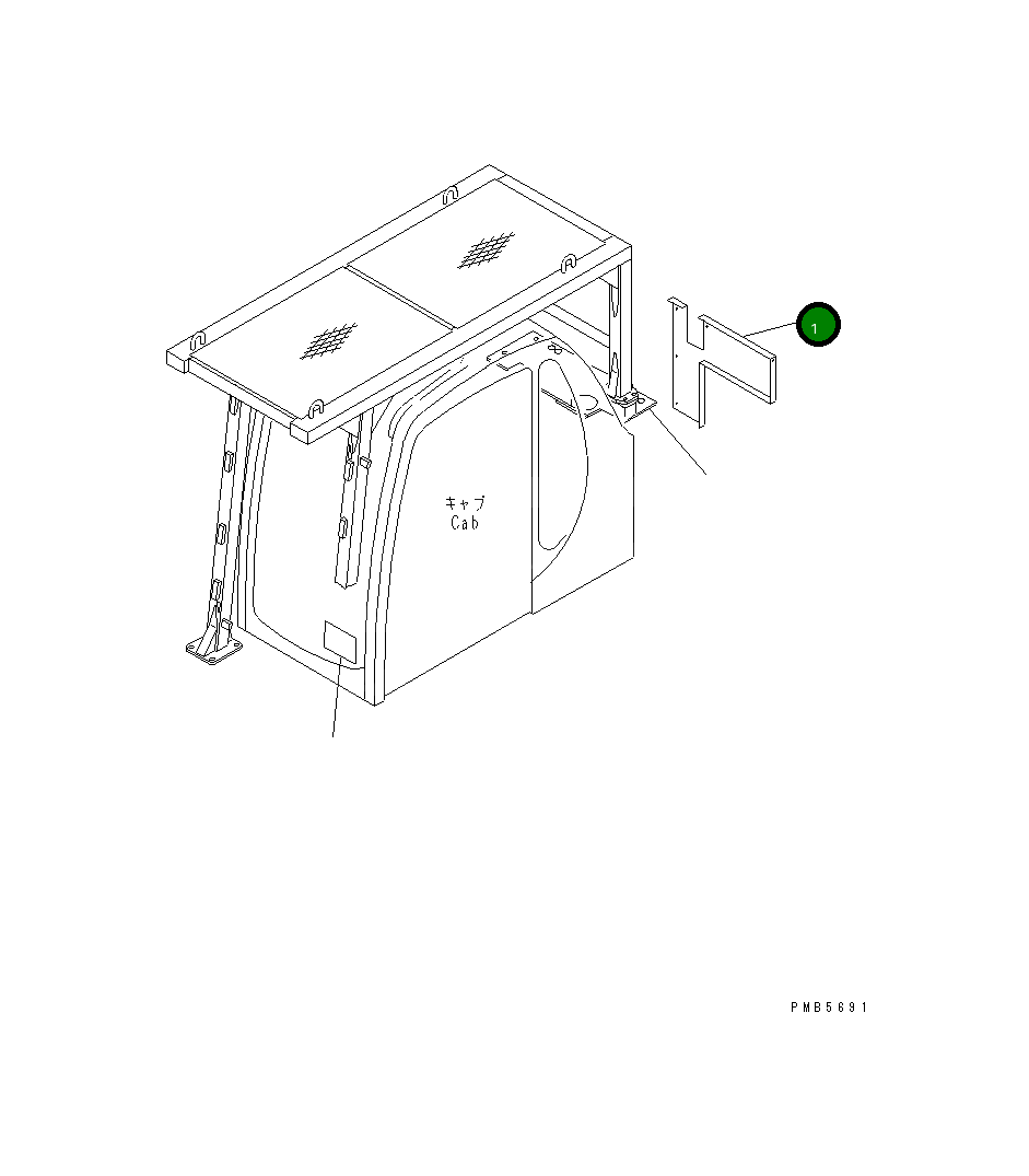 Крышка 21P-54-K3980 Komatsu