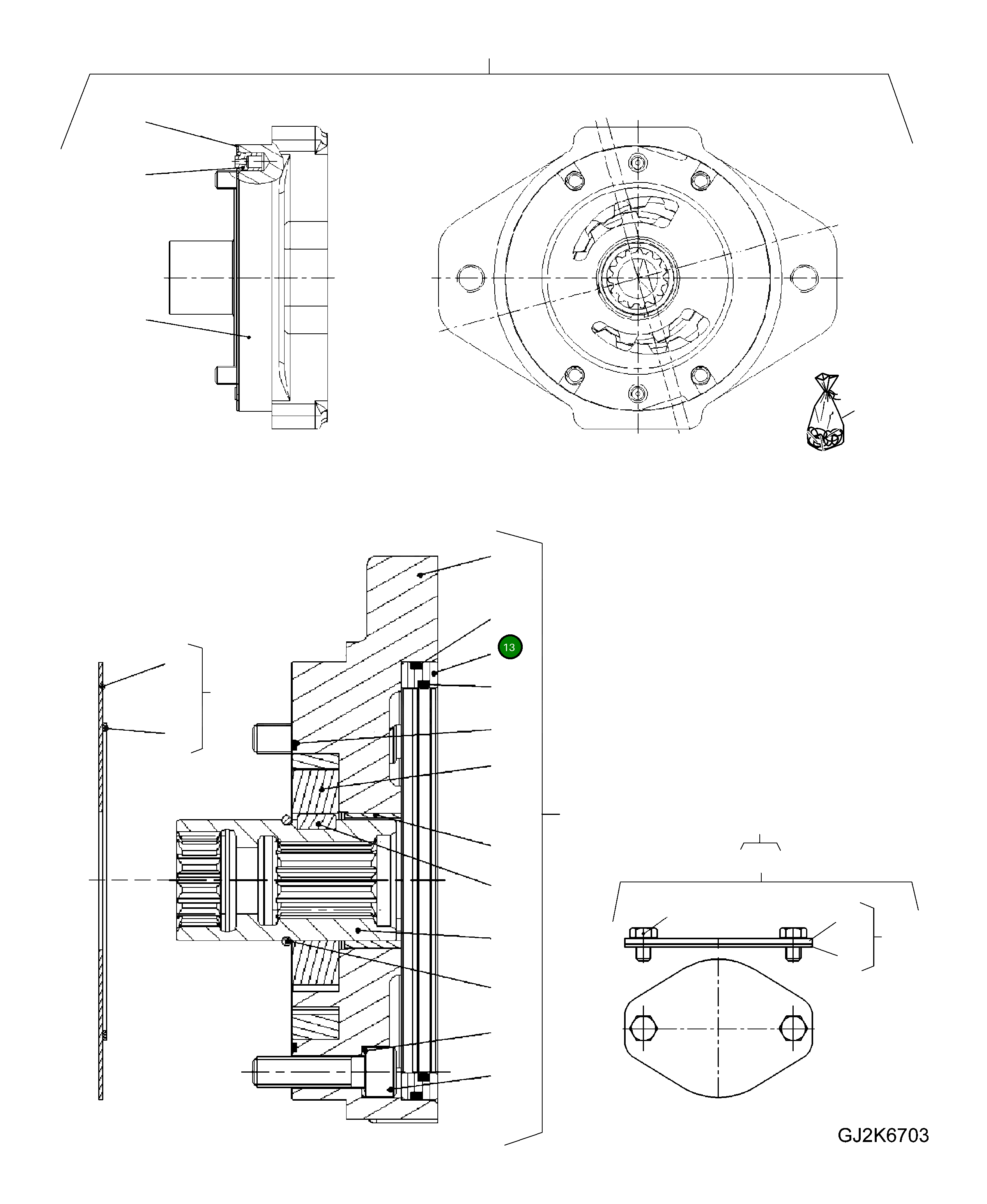Кольцо уплотнительное (O-Ring) 42U-17-H0T21 Komatsu
