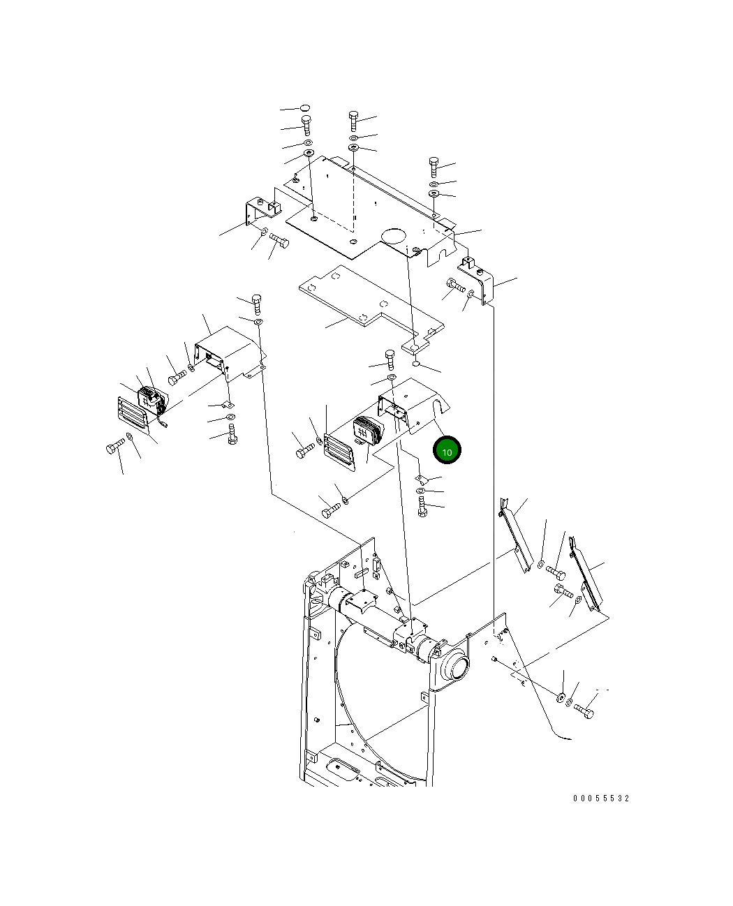 Крышка 154-54-75251 Komatsu