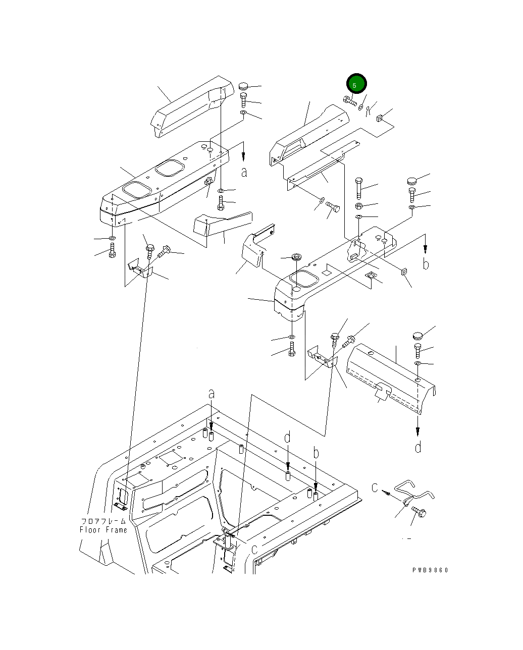 Болт 01012-80830 Komatsu