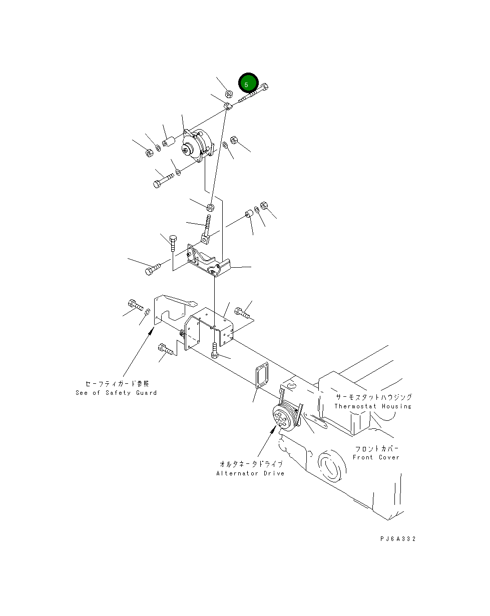 Болт 6215-81-6180 Komatsu