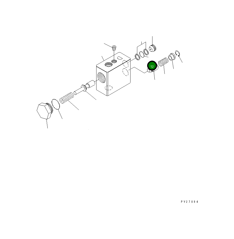 Кольцо уплотнительное (O-Ring) UN731171012 Komatsu