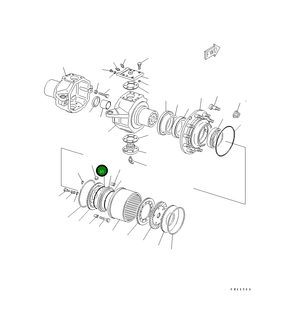 Кольцо уплотнительное (O-Ring) 20E-23-K2560 Komatsu