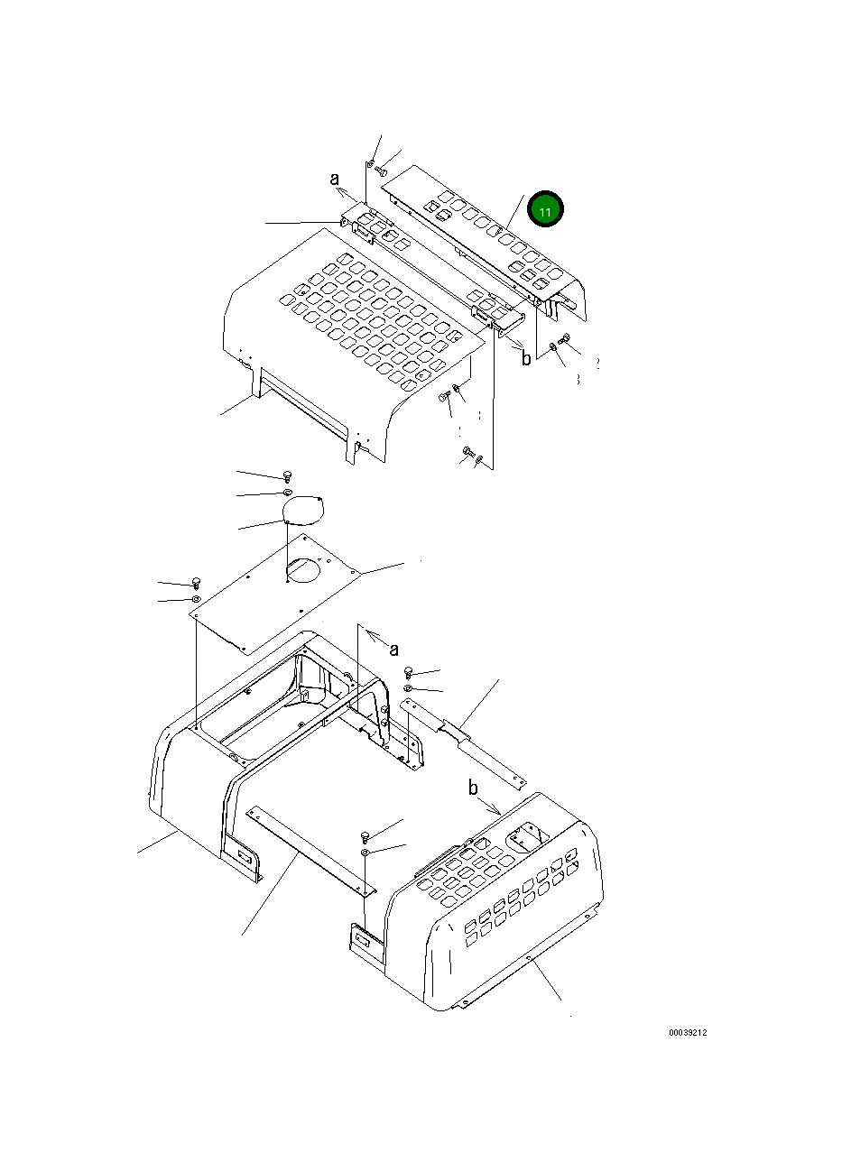 Крышка 208-54-75380  Komatsu