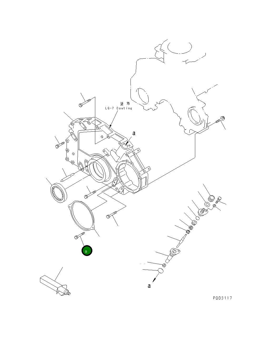 Болт 6150-21-3220 Komatsu